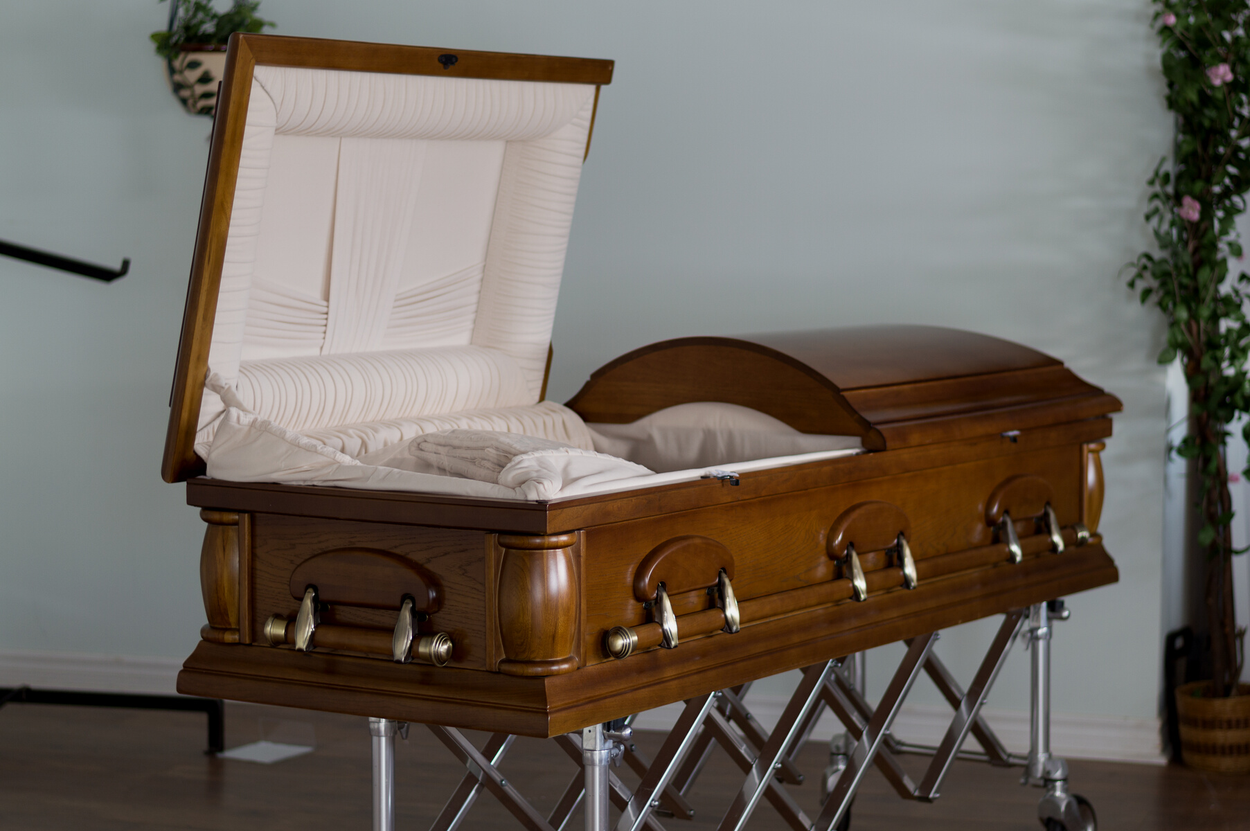 Open Casket Angled Funeral Home